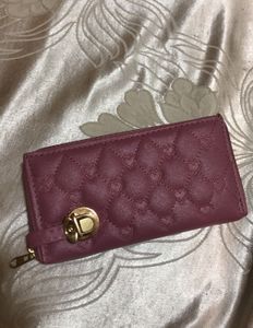 Pink Hearts Artificial Leather Wallet