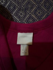 H&amp;M Ribbed Tank Top - Hot Pink