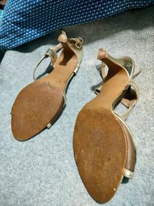 Gold Strappy Heels