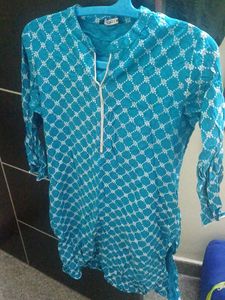 Blue Printed Kurta