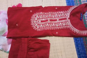 Maroon Kurta Set with Dupatta