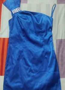 Stunning One-Shoulder Royal Blue Dress