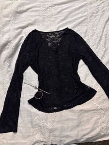 Elegant Black Lace Top