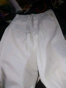 White Wide Leg Trousers