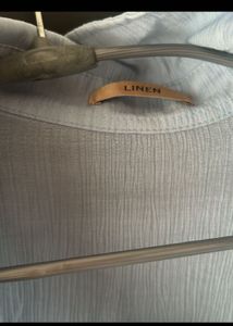 Light Blue linen  Button-Down Shirt