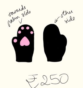 Cute Cat Paw Mittens and kuromi beanie