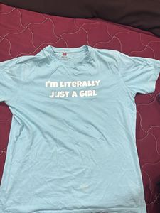 Light Blue Graphic T-Shirt