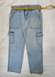 Light Wash Cargo Jeans