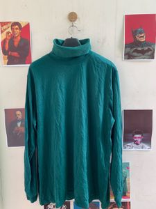 Vintage Green Turtleneck Top
