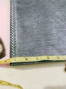 Silver Woven Clutch