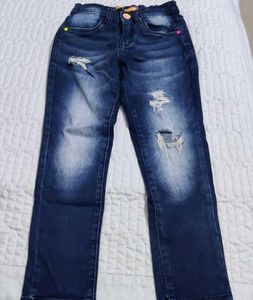 Stylish Ripped Blue Jeans
