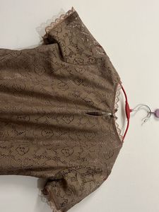 Brown Lace Midi Dress