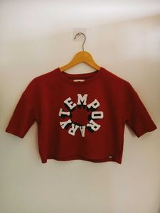 Maroon Cropped T-Shirt