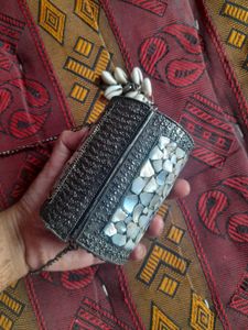 oxidised navratri sling bag