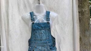 14712. Denim Overall Mini Dress