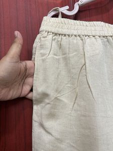 Avaasa Beige Embroidered Palazzos