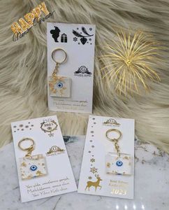 Golden Evil Eye Keychain