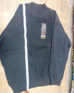 Stylish Navy Black Knit Sweater