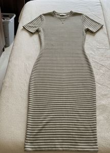LIFESTYLE’s Ginger - Striped Ribbed Midi Dress