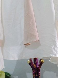 Elegant White V-Neck Blouse with Bell Sleeves