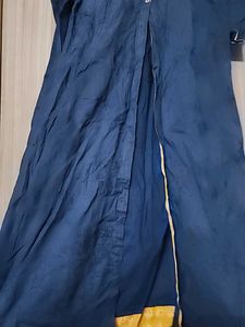 Navy Blue Front Slit Kurti
