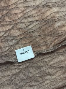 Sheer Brown Tie-Front Top