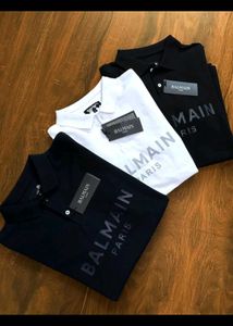 pack of 2 Balmain Paris Polo T-Shirts - Black & Wh