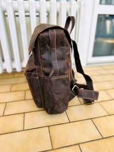 Vintage Brown Leather Backpack