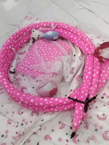 Pink Star Baby Sleeping Bed