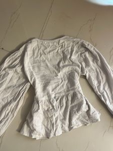 off white plunge cotton top