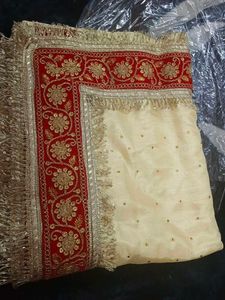 Viral saree with Red velvet lace&amp; freebie 🎁
