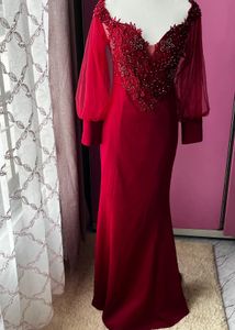 Maroon  evening gown