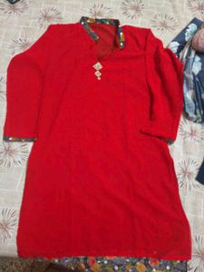 Elegant Red Kurta for Women in XL size