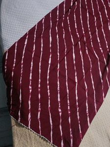 Striped Wine Red Women Dupatta
