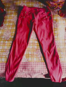 Women's Pink Embellished jeggings