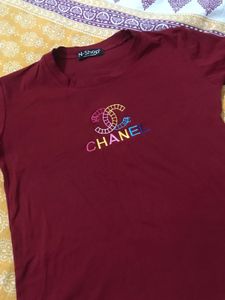 Stylish Maroon T-Shirt with Logo