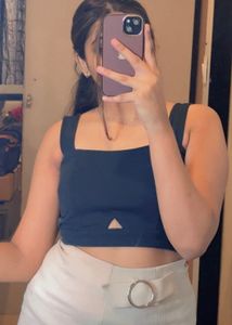 Dark Green Crop Top