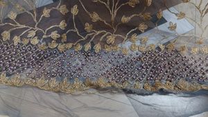 Embroidery Grey Net