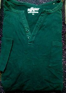 Men's Dark Green Casual Shirt