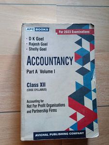 Accountancy Part A Volume I Class XII
