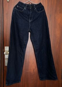 UNIQLO Classic Dark Wash Wide Leg Jeans