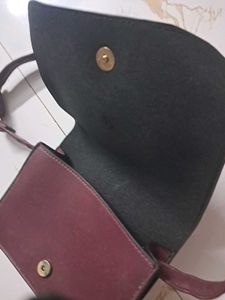 Chic Crossbody Bag with Furry Accent