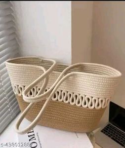 Stylish Woven Rope Tote Bag