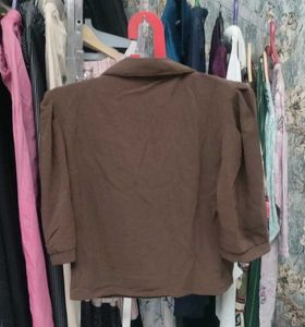 Brown Fitted Blazer
