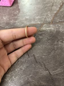 Anti tarnish Unique Gold Ring with Clear Stone