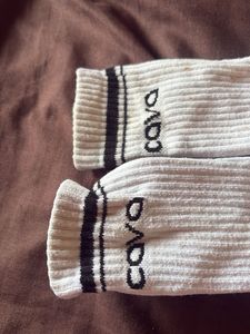 Cava White Athletic Socks