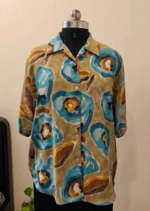 Floral Print Button-Up Shirt