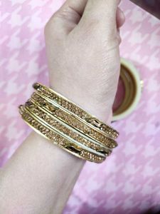 Set Of 8 Brand New Golden Bangles