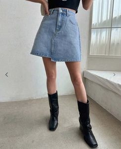 Denim Mini Skirt with Tag