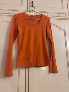 promod Chic Orange Long Sleeve T-Shirt